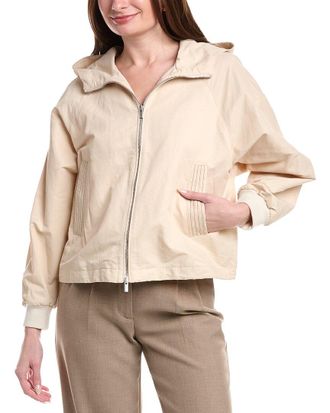 PESERICO Linen-Blend Bomber Jacket