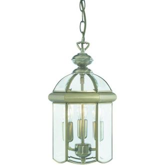 Searchlight Searchlight Lanterns - 3 Light Ceiling Lantern Pendant Antique Brass, E14