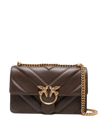 Pinko Love One gewatteerde crossbodytas - Bruin
