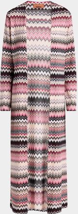 Missoni Chevron Long Open Cardigan