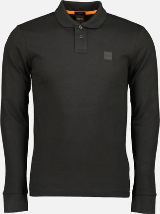HUGO BOSS Mens Passerby Long Sleeve Logo Patch Polo - Navy - Size: 36