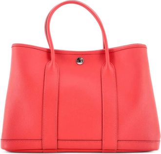 Herm&egrave;s Garden Party Leather 30 tote bag - Rood