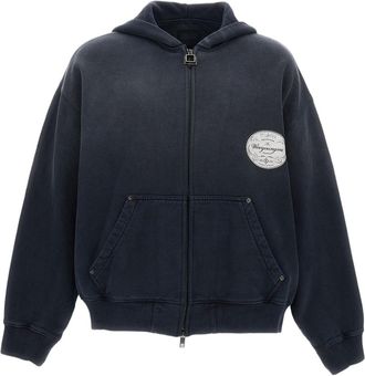 Wooyoungmi Cotton Full-Zip Hoodie with Embossed Logo