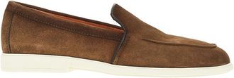 Santoni Malibu suede leather loafers Man 11