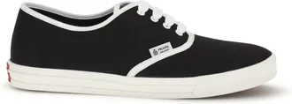 Prada Cotton Drill Lace-Up Flat - Black