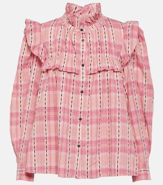 Isabel Marant Blusa Idety in cotone a quadri