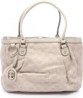 Gucci Beige Leather Handbag Tote Bag (Pre-Owned)