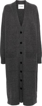 Jil Sander V-neck wool cardigan - women - Wool - S - Grey