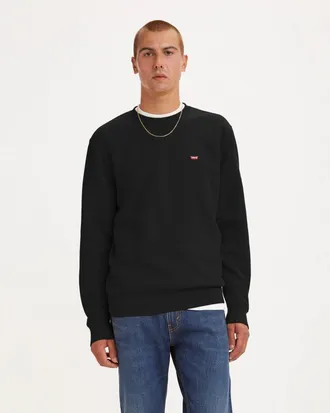 Levi's Sweatshirt Mens Black Fleece Standard Fit Long Sleeve Cozy JAX1285