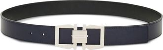 Ferragamo reversible Gancini leather belt - men - Calf Leather - 105 - Blue