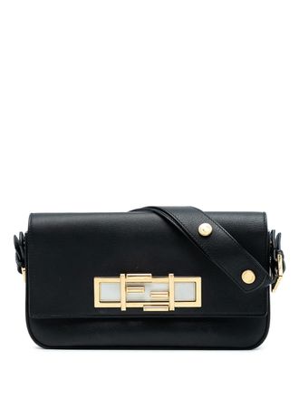 Fendi 2018-2025 3Baguette leren schoudertas - Zwart