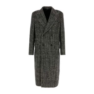 Dolce & Gabbana Two-tone Wool Blend Coat