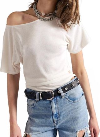Free People Lucy Off-The-Shoulder Tee In Sugar Swizzle