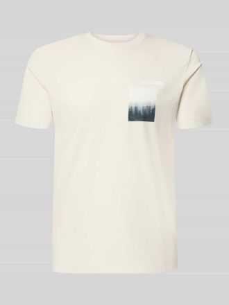 Tom Tailor Denim Regular Fit T-Shirt aus reiner Baumwolle in Offwhite, Gr&ouml;&szlig;e XXL