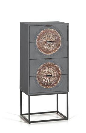 Giner&Colomer C&oacute;moda madera de mango y patas de metal gris y marron