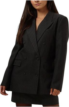Aaiko Jassen, Dames, Zwart, M, Pinstripe Blazer Heidy Zwart