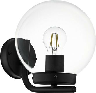 Eglo Eglo - Taverna Outdoor Globe Wall Light Black IP44