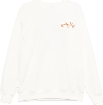 Drôle de Monsieur Felpa in cotone con ricamo - Toni neutri