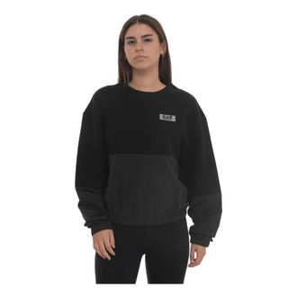 Emporio Armani Contemporary Sport Sweater met ronde hals - Dames - Sweatshirts - Zwart - L - Katoen - Hoodies & sweatvesten