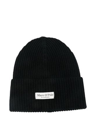 Marc O'Polo cotton ribbed beanie hat - women - Cotton - One Size - Black