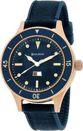 Bulova Mil Ships 150th Anniversary Special Edition Automatic Blue Dial Watch 98A325