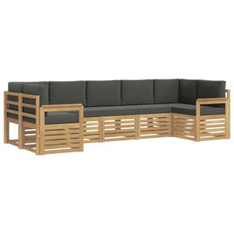 vidaXL Conjunto De Sof&aacute;s De Exterior 6 Pcs Blanco Y Antracita Vidaxl