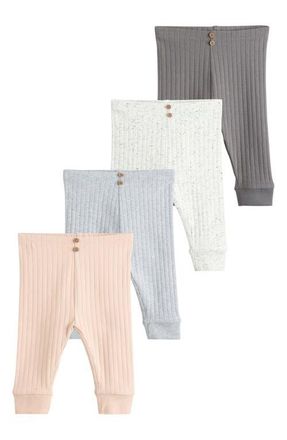 Next 4-Pack Rib Leggings in Monochrome Multi at Nordstrom, Size 9-12M