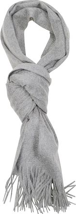 Ermenegildo Zegna Oasi Cashmere Heathered Grey Fringed Cashmere Scarf