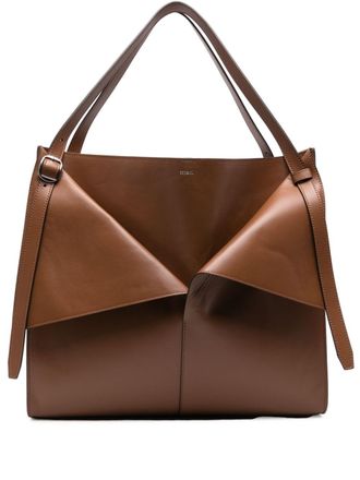 Coperni Cabas leather shoulder bag - Brown