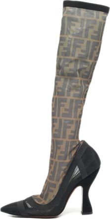 Fendi Stivali Colibri con motivo Zucca - Nero