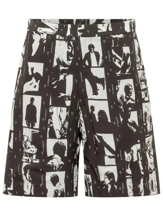 Givenchy Black Graphic Shorts