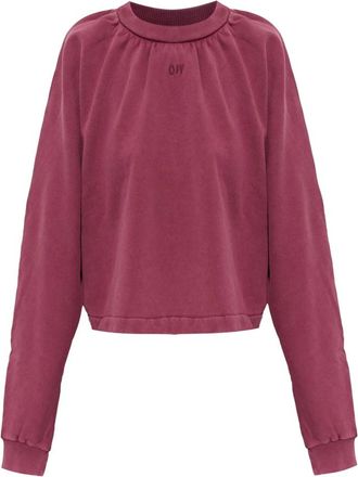Off-white Logo Sweatshirt - Dames - Sweatshirts - Paars - M - Katoen - Hoodies & sweatvesten