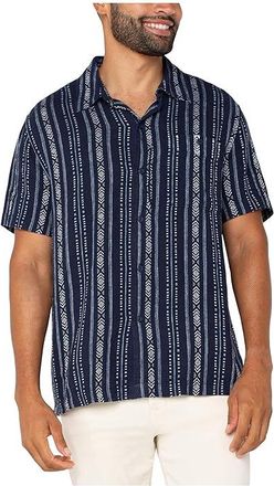 Liverpool L.A. Short Sleeve Button Up Shirt Mens Jacket Blue : MD, Cotton/Polyester