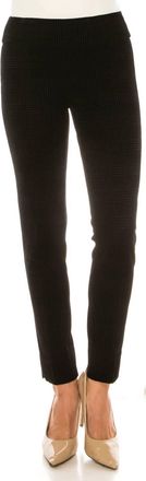 Zac & Rachel Printed Velvet Ankle Pull-On Pants In Black Glen Plaid
