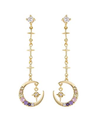 Eyecandy LA Eye Candy La 14K Plated Interstellar Cz Crystal Drop Earring