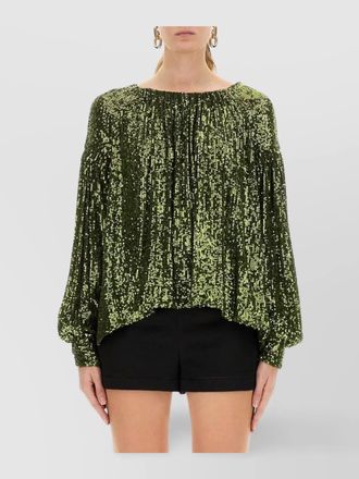 Paco Rabanne off-the-shoulder sequin embellished top