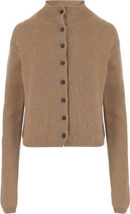 Khaite Stretch Wol En Kasjmier Trui - Dames - Vesten - Beige - M - Wol - Truien & Vesten