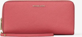 Michael Kors Jet Set Travel Large Pebbled Leather Continental Wallet