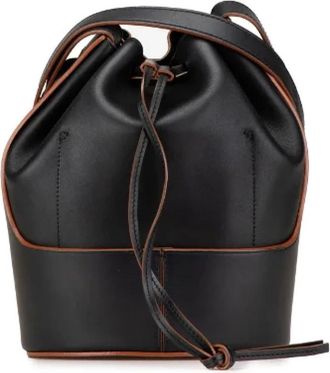 Loewe Pre-owned Bucket Bags, female, Black, Size: ONE SIZE Pre-owned Leather shoulder-bags