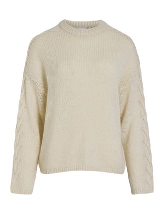 Vila Womens Vimoyano L/S High Neck Knit Pullover/Pb Sweater, Birch, L