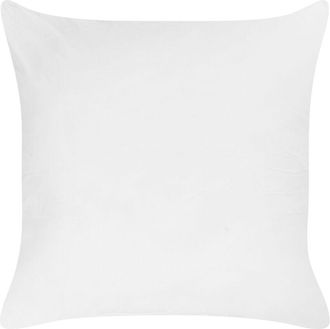 Beliani Almohada Coj&iacute;n Para Dormitorio Rectangular 80 X 80 Cm Algod&oacute;n De Japara Funda Lyocell Relleno De Poli&eacute;ster Perfil Alto Blanco Triglav