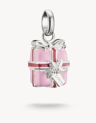 Thomas Sabo Ciondolo a forma di regalo tonalit&agrave; argento e rosa