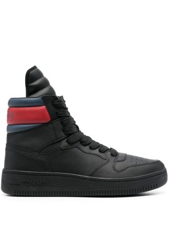 Tommy Jeans high-top lace-up sneakers - Black