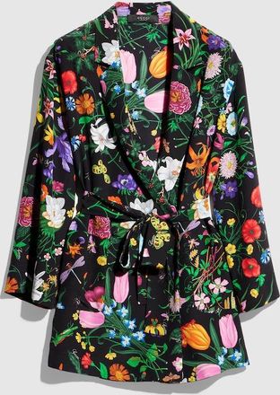 Gucci Printed Silk Shirt, Black