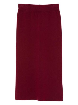 Daniele Fiesoli merino-cashmere-blend pencil midi skirt - Red