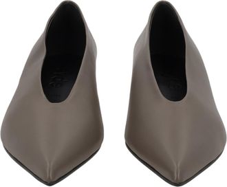 Aeyde Clara Pointed-Toe Low-Heel Nappa Leather Pumps