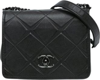 Chanel Pre-owned Vintage Classic Flap Bag - Dames - Vintage Schoudertas - Zwart - ONE Size - Leer - Vintage