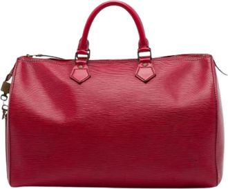 Louis Vuitton Pre-owned Speedy 35 - Dames - Pre-owned - Rood - Maat: ONE Size Leer