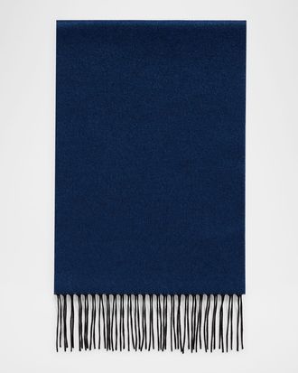 PIACENZA 1733 Men & apos;s Mirror Silk and Cashmere Double-Faced Scarf