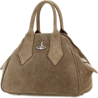 Vivienne Westwood Womens Dove Grey Suede Small Yasmine Handbag Stone Borse A Mano Bag